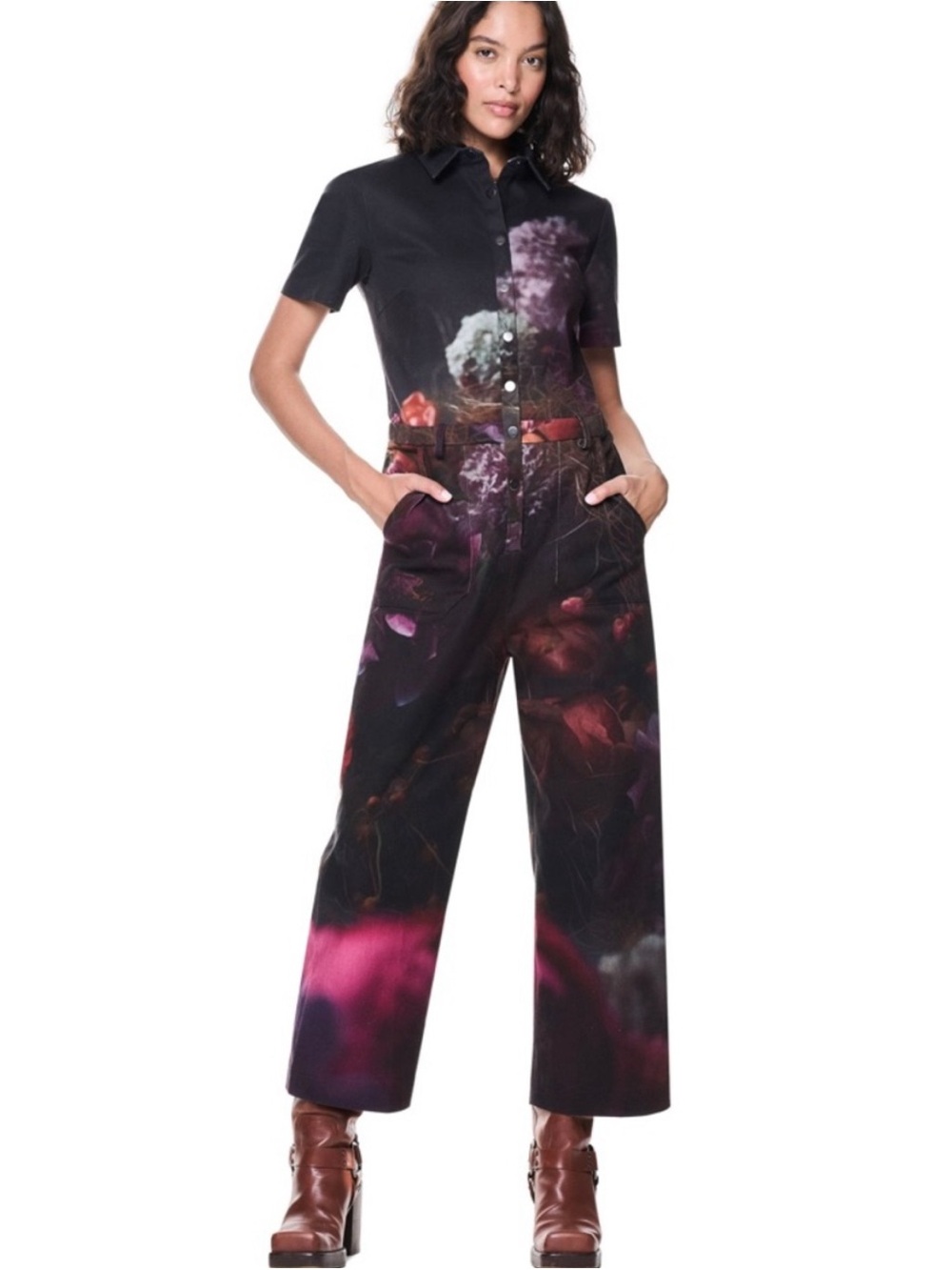 The Kit Heidi Jumpsuit in Stormy Blossoms Size: XS